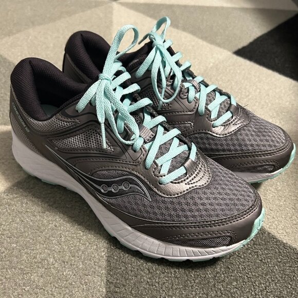 Saucony Versa foam Cohesion 12 Gray/Seafoam Running Sneakers Women's 8W - Picture 1 of 12